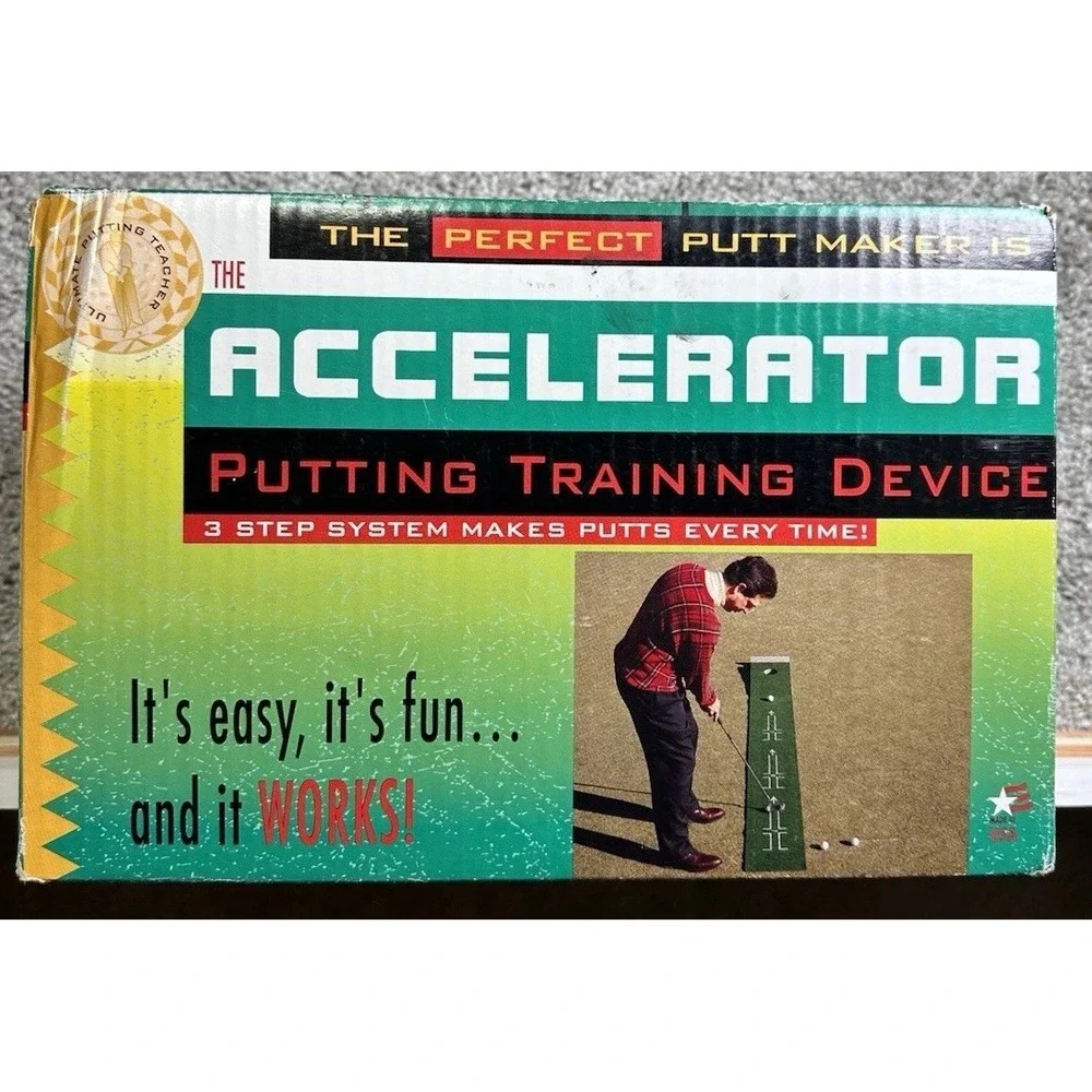 The Accelerator‎ Golf Putting Training Device Practice Mat with 3-Step System